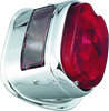 Bikers Choice 56-72 Big Twin & XL Chrome Taillight W/Red Lens & Top License Light Repl H-D 68010-64B