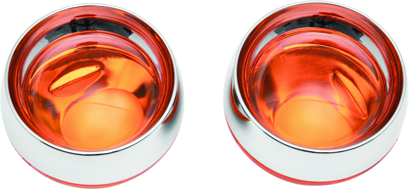 Kuryakyn Deep Dish Bezels With Amber Lenses
