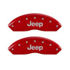MGP 4 Caliper Covers Engraved Front & Rear JEEP Red finish silver ch