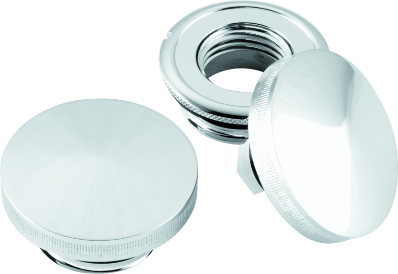 Bikers Choice 82-Up Chrome Pointed Gas Cap Set With Paint Savers
