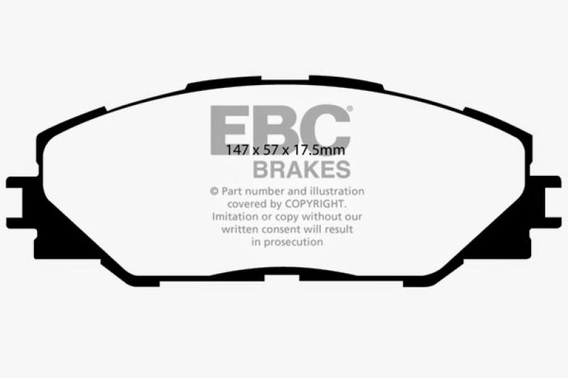 EBC 09-10 Pontiac Vibe 2.4 2WD Redstuff Front Brake Pads