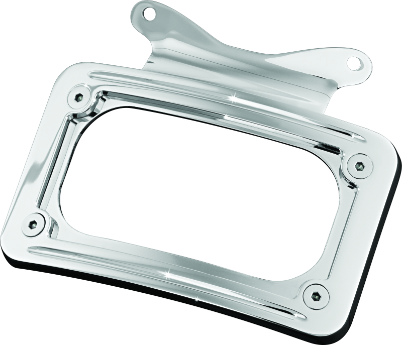 Kuryakyn Curved License Plate Mount Chrome