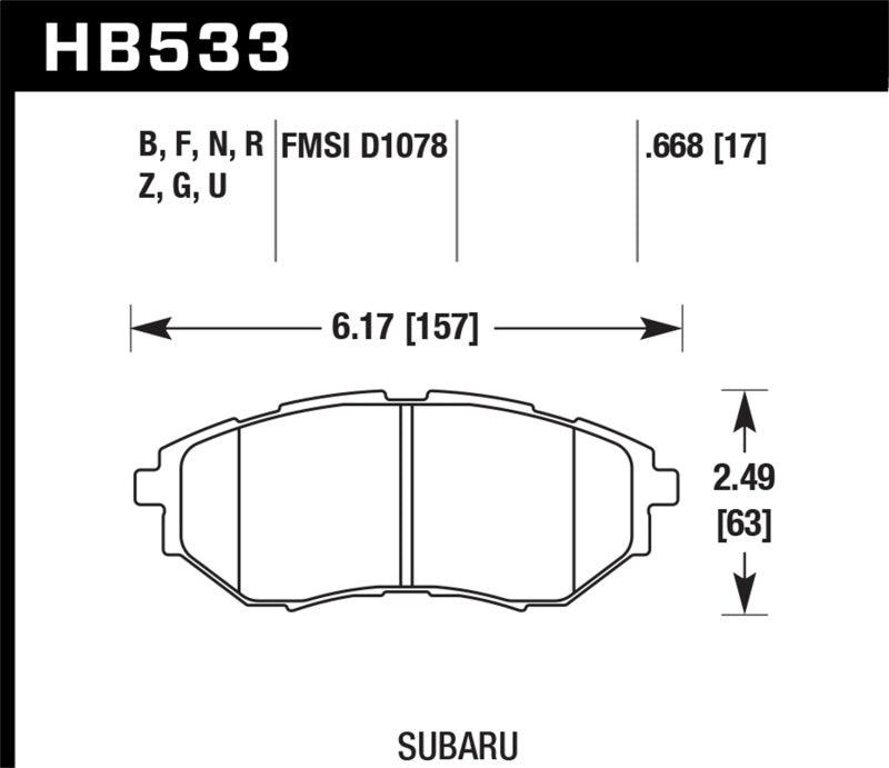 Hawk 05-08 LGT D1078 DTC-60 Race Front Brake Pads - Jerry's Rodz