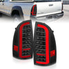 ANZO 05-15 Toyota Tacoma Full LED Tail Lights w/Light Bar Sequential Black Housing Clear Lens - Jerry's Rodz