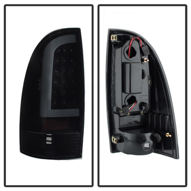 xTune 05-15 Toyota Tacoma (Excl LED Tail Lights) LED Tail Lights - Blk Smk (ALT-ON-TT05-LBLED-BSM)