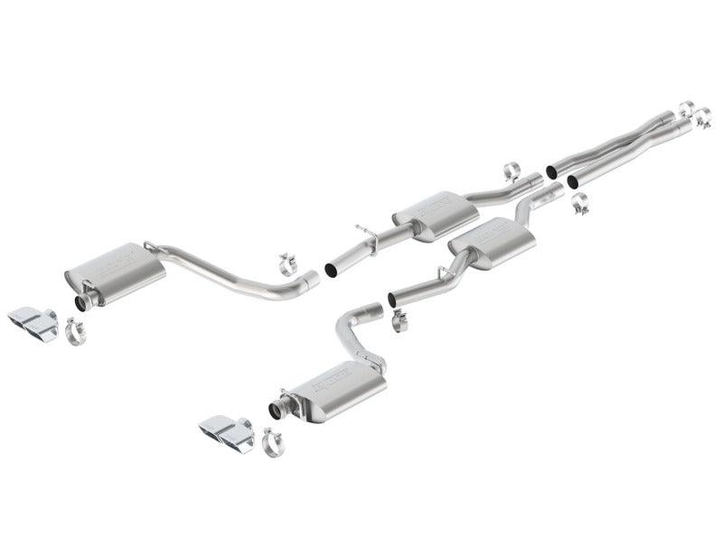 Borla 15-16 Dodge Challenger R/T 5.7L Dual Rectangle Angle Cut Dual Split Rear Exit S-Type Exhaust - Jerry's Rodz