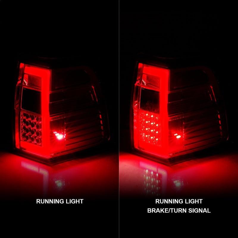 ANZO 07-17 For Expedition LED Taillights w/ Light Bar Chrome Housing Red/Clear Lens - Jerry's Rodz