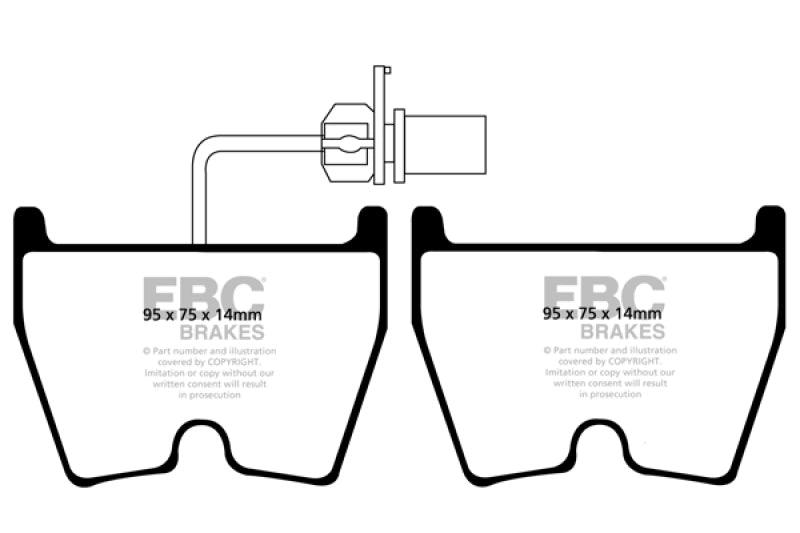 EBC 06-09 Audi RS4 4.2 (Cast Iron Rotors) Bluestuff Front Brake Pads - Jerry's Rodz