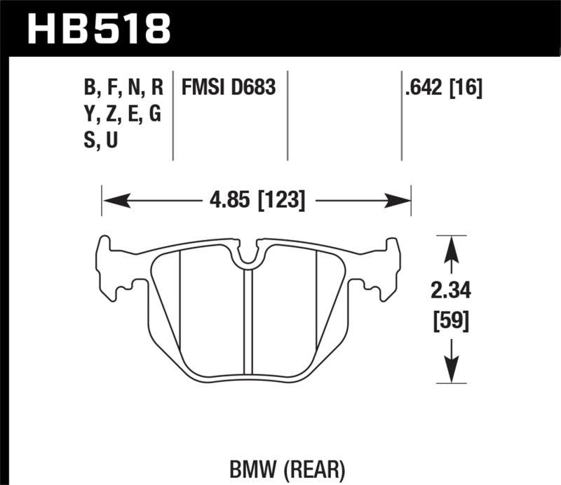 Hawk BMW Rear DTC-70 Race Brake Pads - Jerry's Rodz