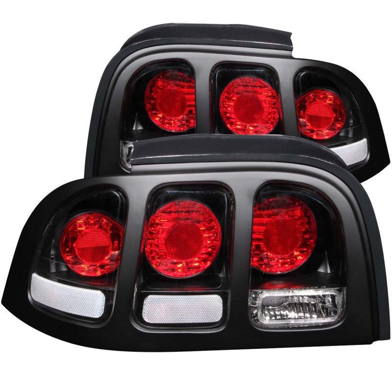 ANZO 1994-1998 Ford Mustang Taillights Black - Jerry's Rodz