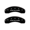 MGP 4 Caliper Covers Engraved Front & Rear Escalade Black finish silver ch