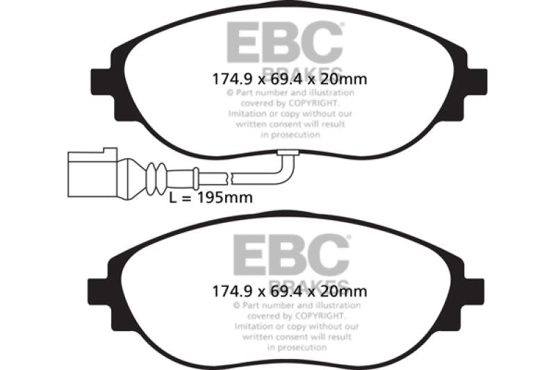 EBC 2015+ Volkswagen GTI/Golf R (Mk7) Bluestuff Front Brake Pads - Jerry's Rodz