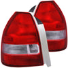 ANZO 1996-2000 Honda Civic Taillights Red/Clear - Jerry's Rodz