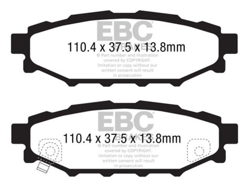 EBC 08-10 Subaru Impreza 2.5 Bluestuff Rear Brake Pads - Jerry's Rodz