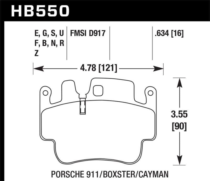 Hawk 98-05 Porsche 911 Front & Rear / 00-07 Boxster / 06 Cayman Front DTC-60 Race Brake Pads - Jerry's Rodz