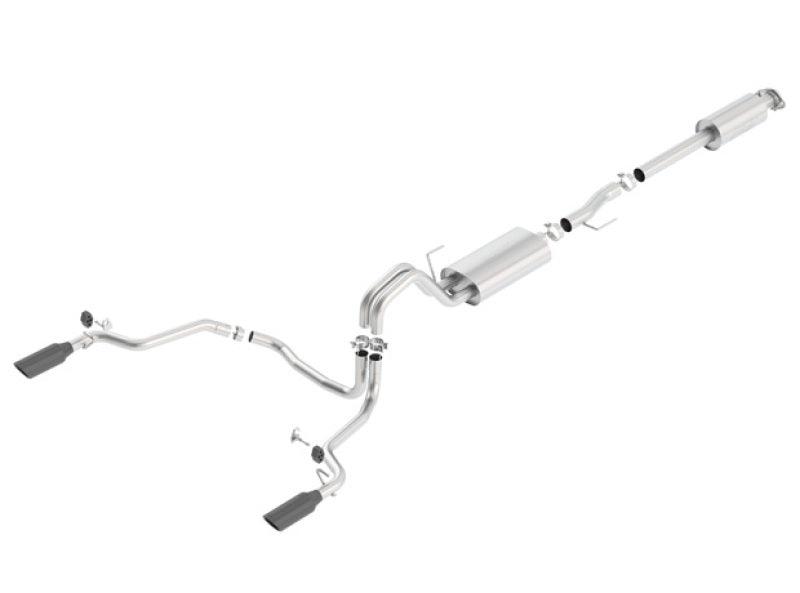 Borla 15-17 F-150 2.7/3.5L V6 EcoBoost / 5.0L V8 Black Chrome Cat-Back Touring Exhaust - Jerry's Rodz