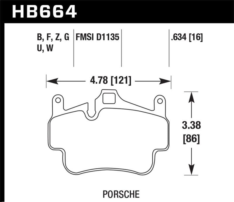 Hawk 05-08 Porsche 911 Carrera / 08 Boxster / 07-08 Cayman Front DTC-60 Brake Pads - Jerry's Rodz