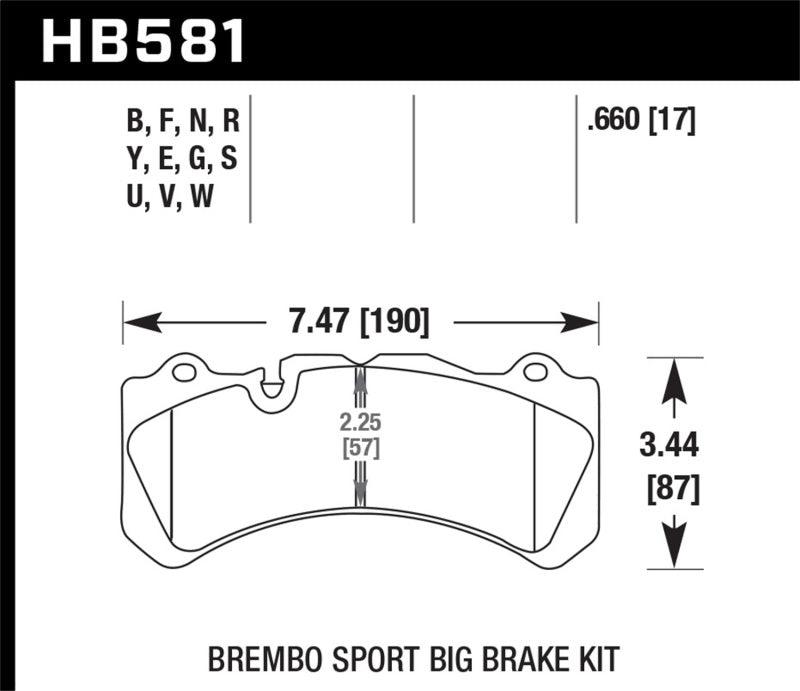 Hawk 09 Nissan GT-R R35 Brembo DTC-70 Race Front Brake Pads - Jerry's Rodz