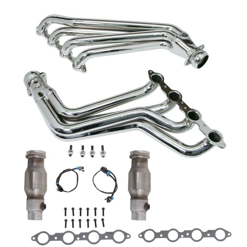 BBK 10-15 Camaro LS3 L99 Long Tube Exhaust Headers With Converters - 1-3/4 Chrome - Jerry's Rodz