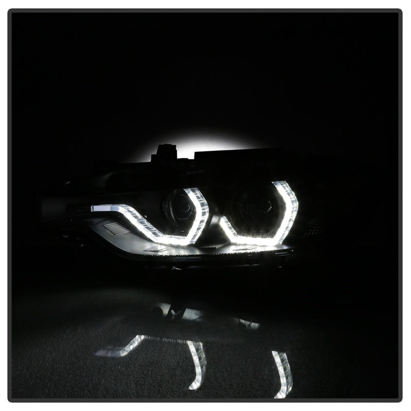 Spyder 12-14 BMW F30 3 Series 4DR Projector Headlights - Black PRO-YD-BMWF3012-AFSHID-BK