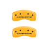 MGP 4 Caliper Covers Engraved Front & Rear C6/Corvette Yellow finish black ch