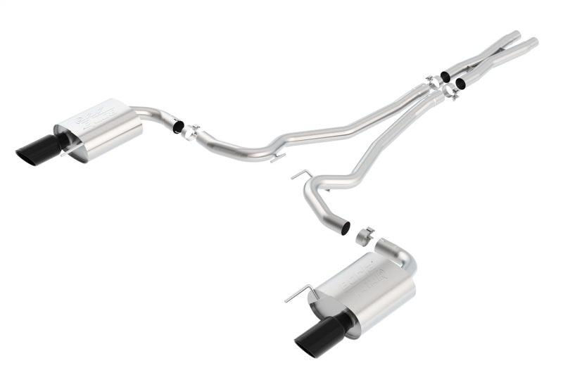 Borla Atak S Cat-Back 15-17 Ford Mustang GT 5.0L V8 MT/AT 2.5in pipe 4in tip (Black Chrome) - Jerry's Rodz