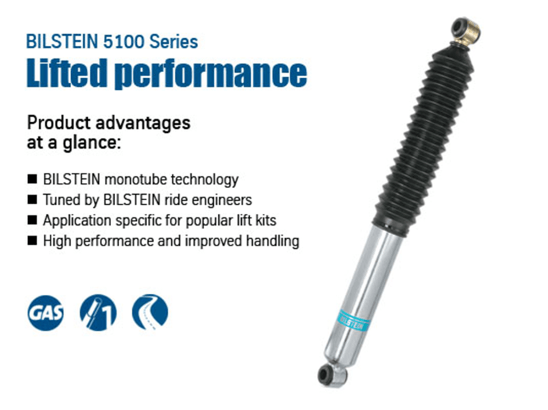 Bilstein 5100 Series 2012 GMC Sierra 1500 XFE Rear 46mm Monotube Shock Absorber - Jerry's Rodz