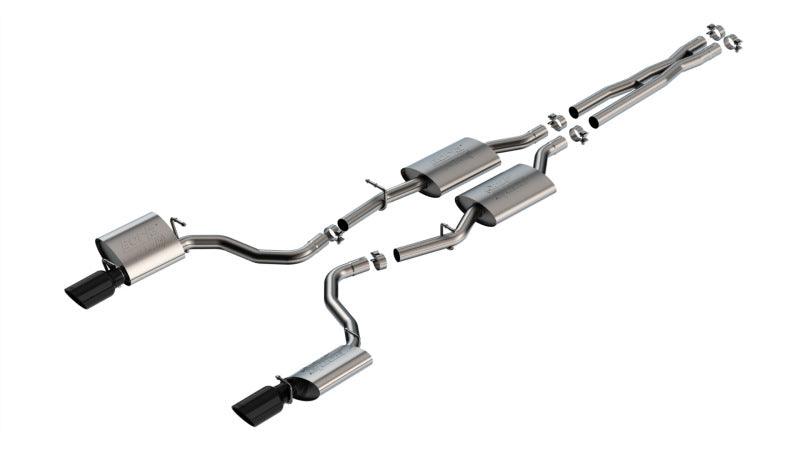 Borla 19-23 Dodge Charger GT 3.6L V6 RWD ATAK Catback Exhaust - Black Chrome Tips - Jerry's Rodz