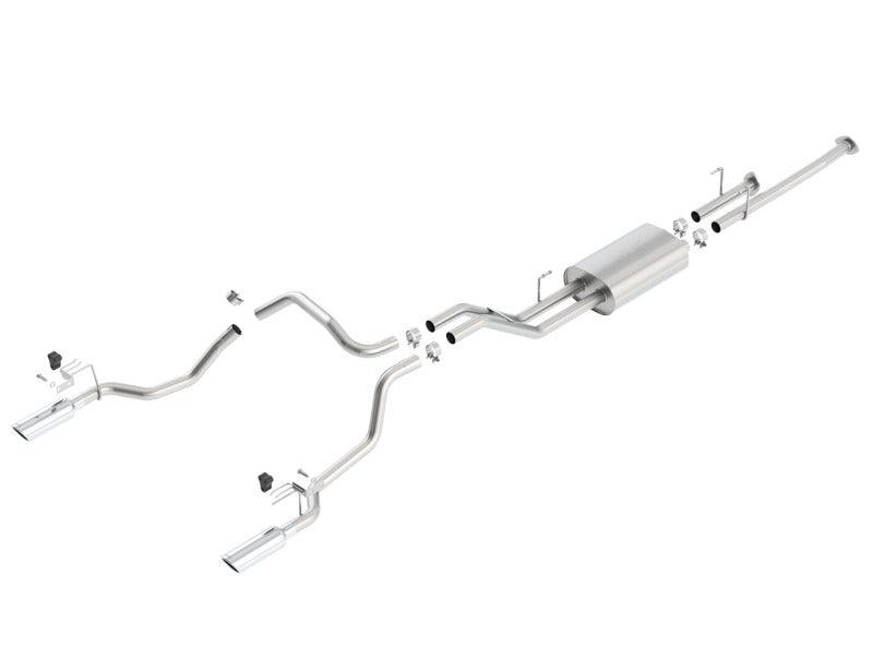 Borla 14-15 Toyota Tundra 4.6L/5.7L Crew Max SB DC SB Touring Cat Back Exhaust Dual Split Rear Exit - Jerry's Rodz