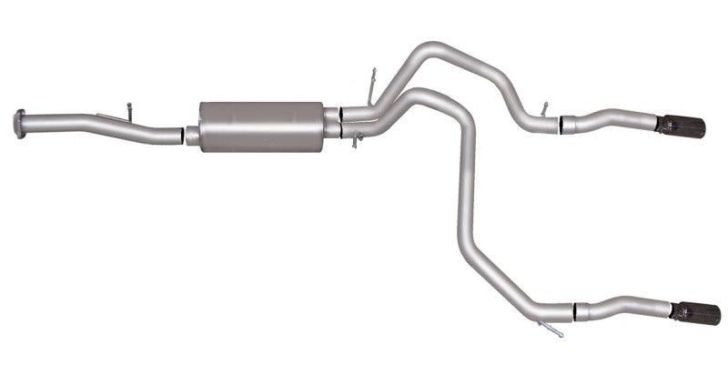 Gibson 07-12 Chevrolet Avalanche LS 5.3L 2.25in Cat-Back Dual Split Exhaust - Aluminized - Jerry's Rodz