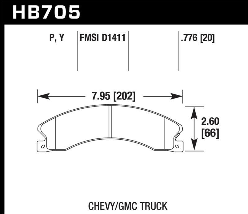 Hawk Chevy/GMC Express/Silverado/Savana/Sierra 15/25/35/4500 SuperDuty Rear LTS Brake Pads - Jerry's Rodz