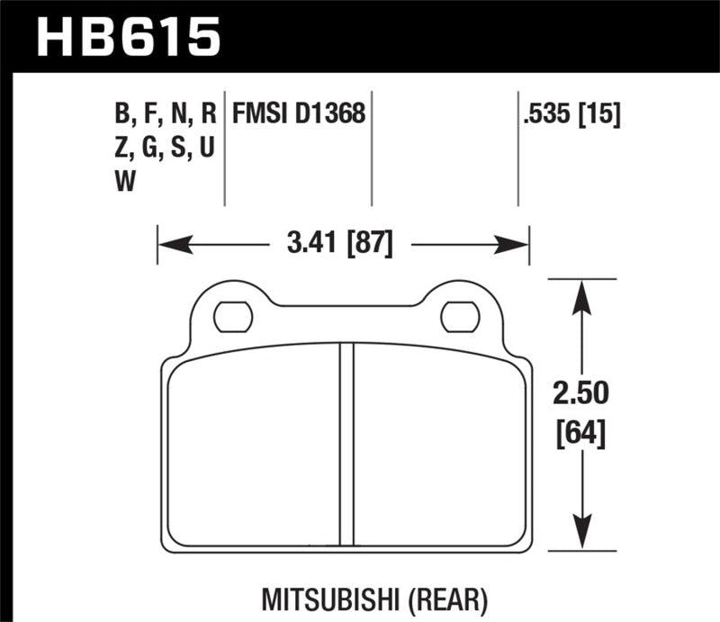 Hawk EVO X DTC-60 Race Rear Brake Pads - Jerry's Rodz