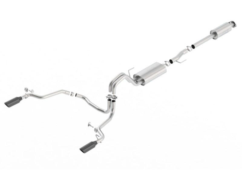 Borla 15-17 Ford F-150 2.7L/ 3.5L EcoBoost/ 5.0L V8 Rear Exit S-Type Catback Exhaust Black Chrome - Jerry's Rodz