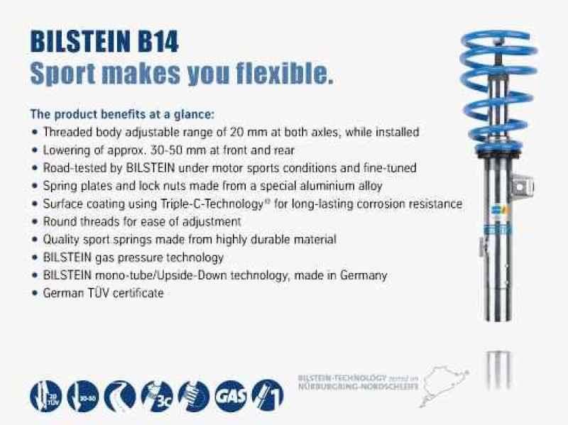 Bilstein B14 1998 Audi A6 Quattro Avant Front and Rear Suspension Kit - Jerry's Rodz