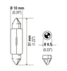 Hella Universal Clear 12V 10W 10x41mm T3.25 Bulb - Jerry's Rodz