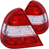 ANZO 1994-2000 Mercedes Benz C Class W202 Taillights Red/Clear - Jerry's Rodz