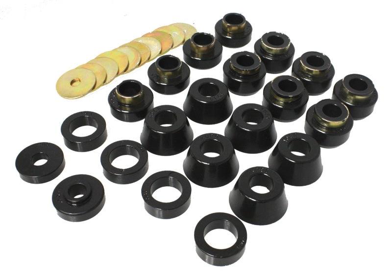 Energy Suspension 87-96 Jeep Wrangler Black Body(cab) Mount Set - Jerry's Rodz