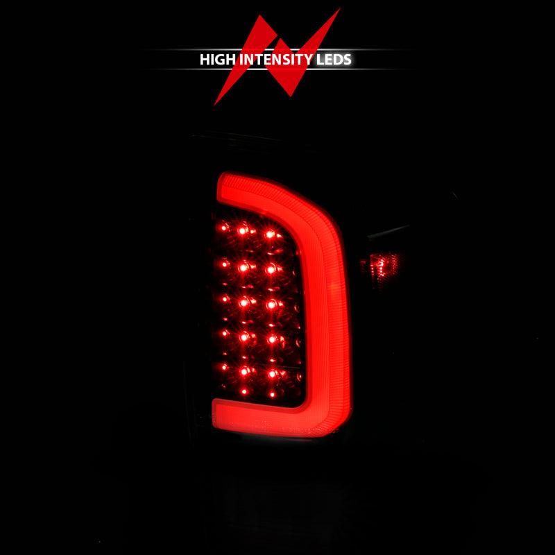 ANZO 16-21 Toyota Tacoma LED Tail Lights - w/ Light Bar Sequential Black Housing & Clear Lens - Jerry's Rodz