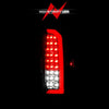 ANZO 15-21 Chevrolet Colorado Full LED Tail Lights w/ Red Lightbar Black Housing Clear Lens - Jerry's Rodz