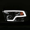 ANZO 09-18 Dodge Ram 1500 Plank Style Projector Headlights Chrome w/ Halo - Jerry's Rodz