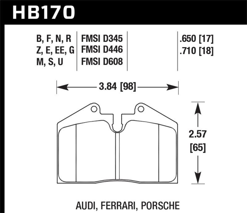 Hawk 89-94 Porsche 911 / 86-91 944 Front & Rear Blue 9012 Race Brake Pads - Jerry's Rodz