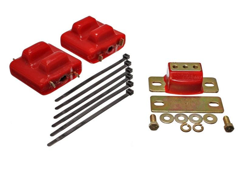 Energy Suspension 87-91 Suburban C10-C30 2WD Red Motor & Transmision Mounts-Zinc Finish - Jerry's Rodz