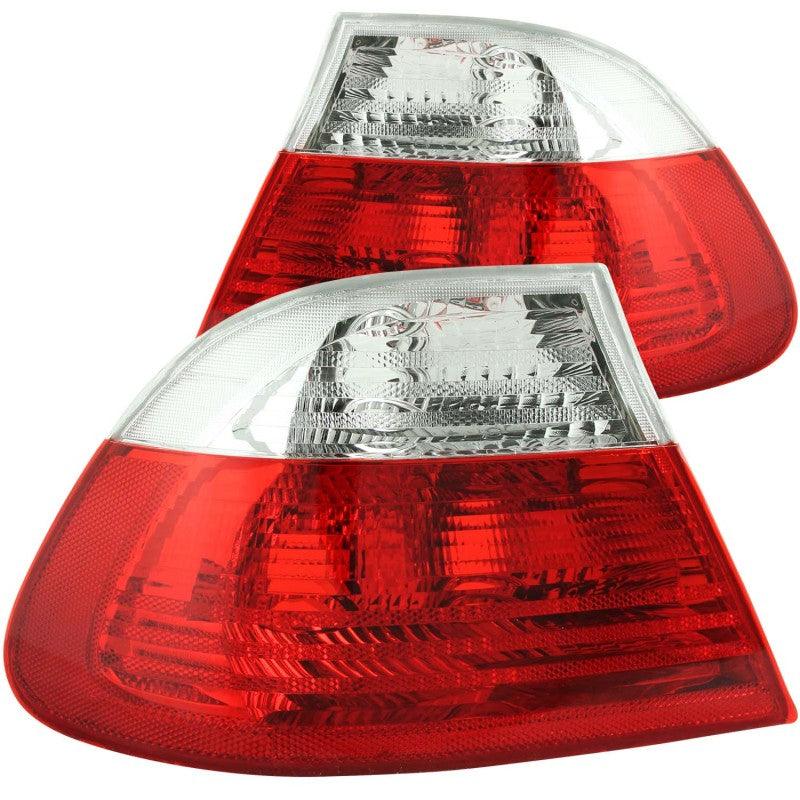 ANZO 2000-2003 BMW 3 Series E46 Taillights Red/Clear - Jerry's Rodz