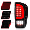 ANZO 16-21 Toyota Tacoma LED Tail Lights - w/ Light Bar Sequential Black Housing & Smoke Lens - Jerry's Rodz