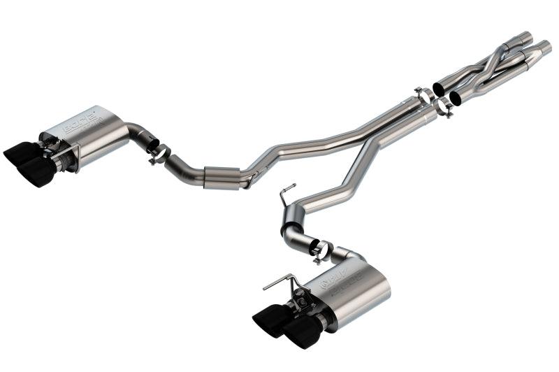 Borla 2020 Ford GT500 5.2L AT 3in ATAK CatBack Exhaust w/ Black Chrome Tips - Jerry's Rodz