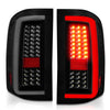 ANZO 2007-2013 Chevrolet Silverado1500/ 2500/ 3500 LED Tail Lights w/ Light Bar Black Housing Smoke - Jerry's Rodz