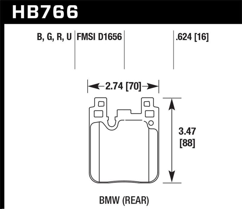 Hawk BMW M4 DTC-70 Race Rear Brake Pads - Jerry's Rodz