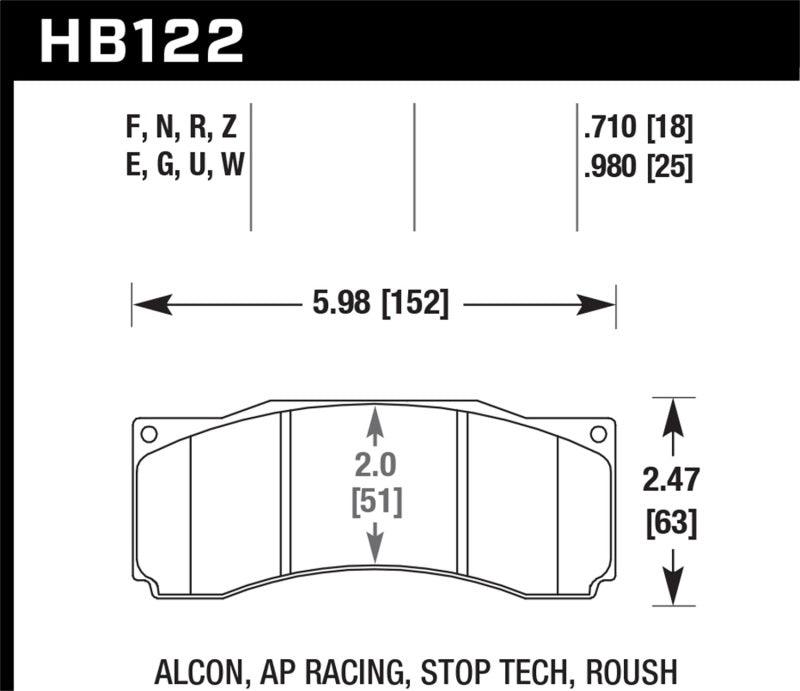 Hawk Stoptech ST-60 Caliper HP+ Street Brake Pads - Jerry's Rodz