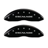 MGP 4 Caliper Covers Engraved Front & Rear Escalade Black finish silver ch