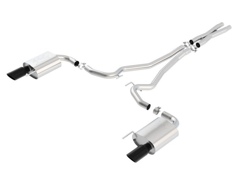 Borla Atak S Cat-Back 15-17 Ford Mustang GT 5.0L V8 MT/AT 2.5in pipe 4in tip (Black Chrome) - Jerry's Rodz